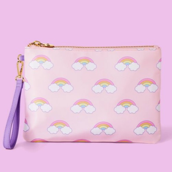 Stoney Clover Lane Tie Dye Rainbow Flat Pouch - NEW 💗 - Picture 1 of 3